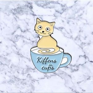 Kittens In Cups Enamel Pin